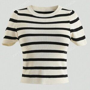 Striped Print Tee